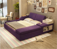 JF046 Mahogany & Malaysian Mixed Wooden Bed